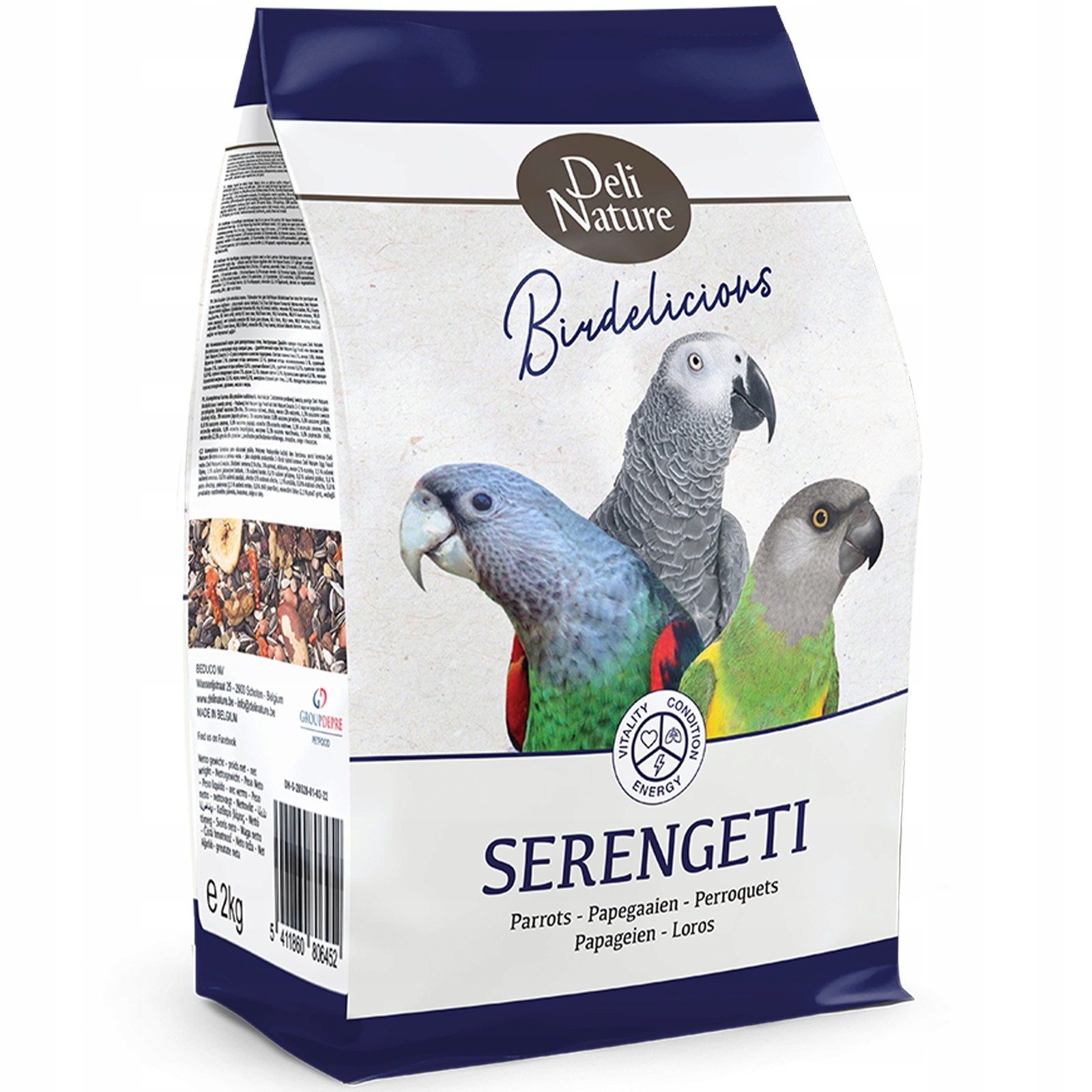 Levně Krmivo Pro Papoušky Žako Senegalka Deli Nature Birdelicious Serengeti 2KG