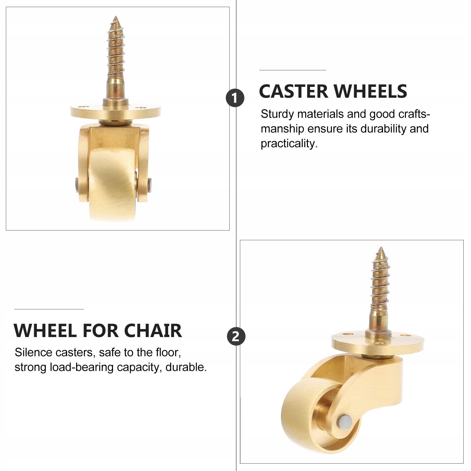 KÓŁKA MEBLOWE OBROTOWE 2 SZT Marka bez marki