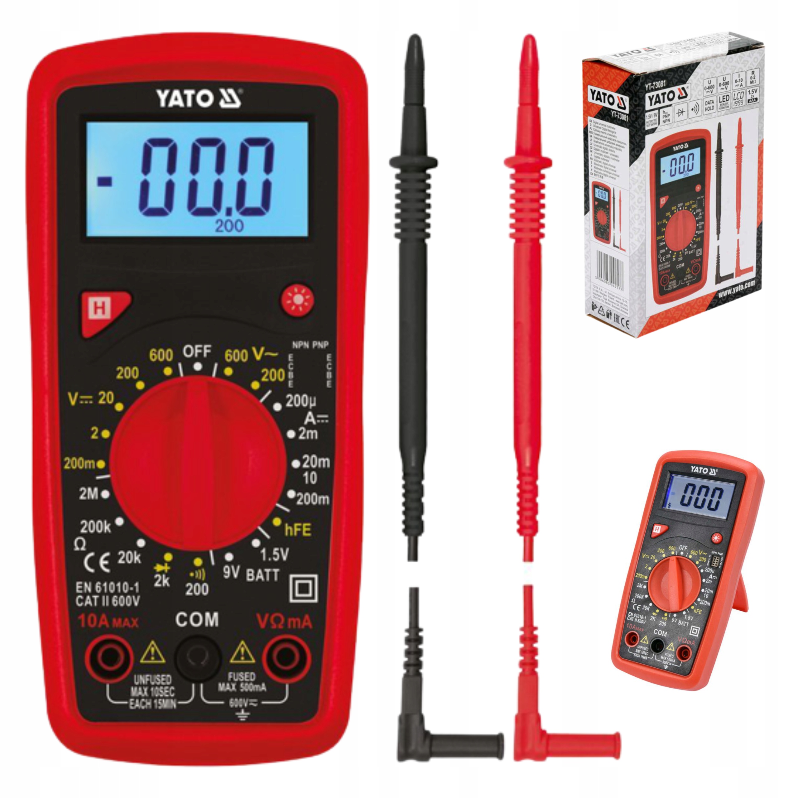 

YT-73081 Miernik Cyfrowy multimetr Yato test Buzer