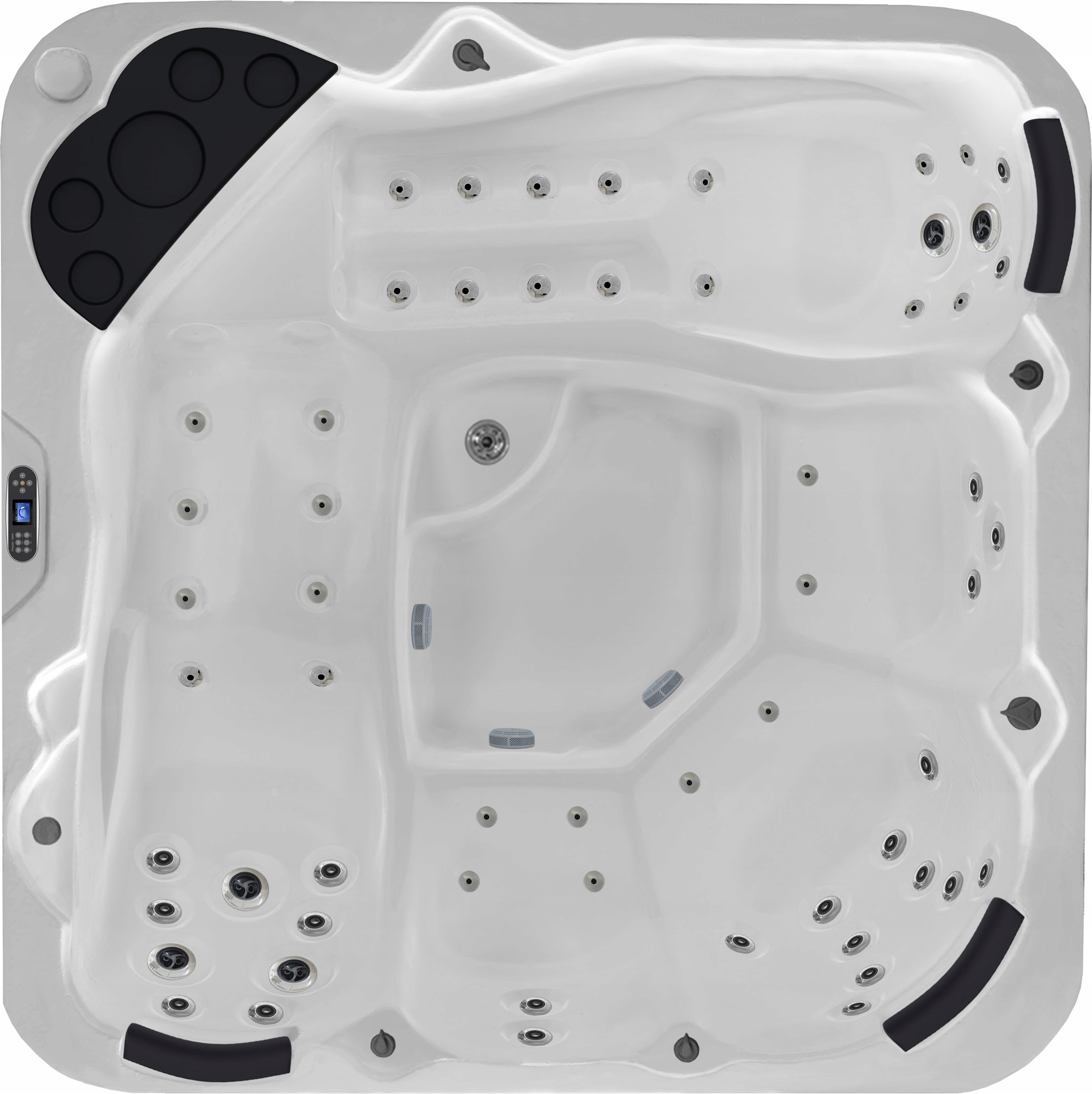 Polské celoroční venkovní zahradní vířivky pro 5 osob, 220x220, vířivá vana