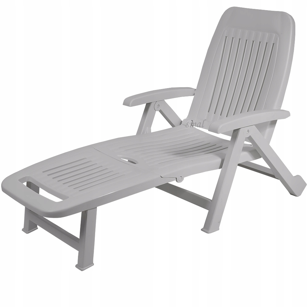 LEŻAK BASENOWY BIAŁY ROZKŁADANY LEŻAKI OGRODOWE