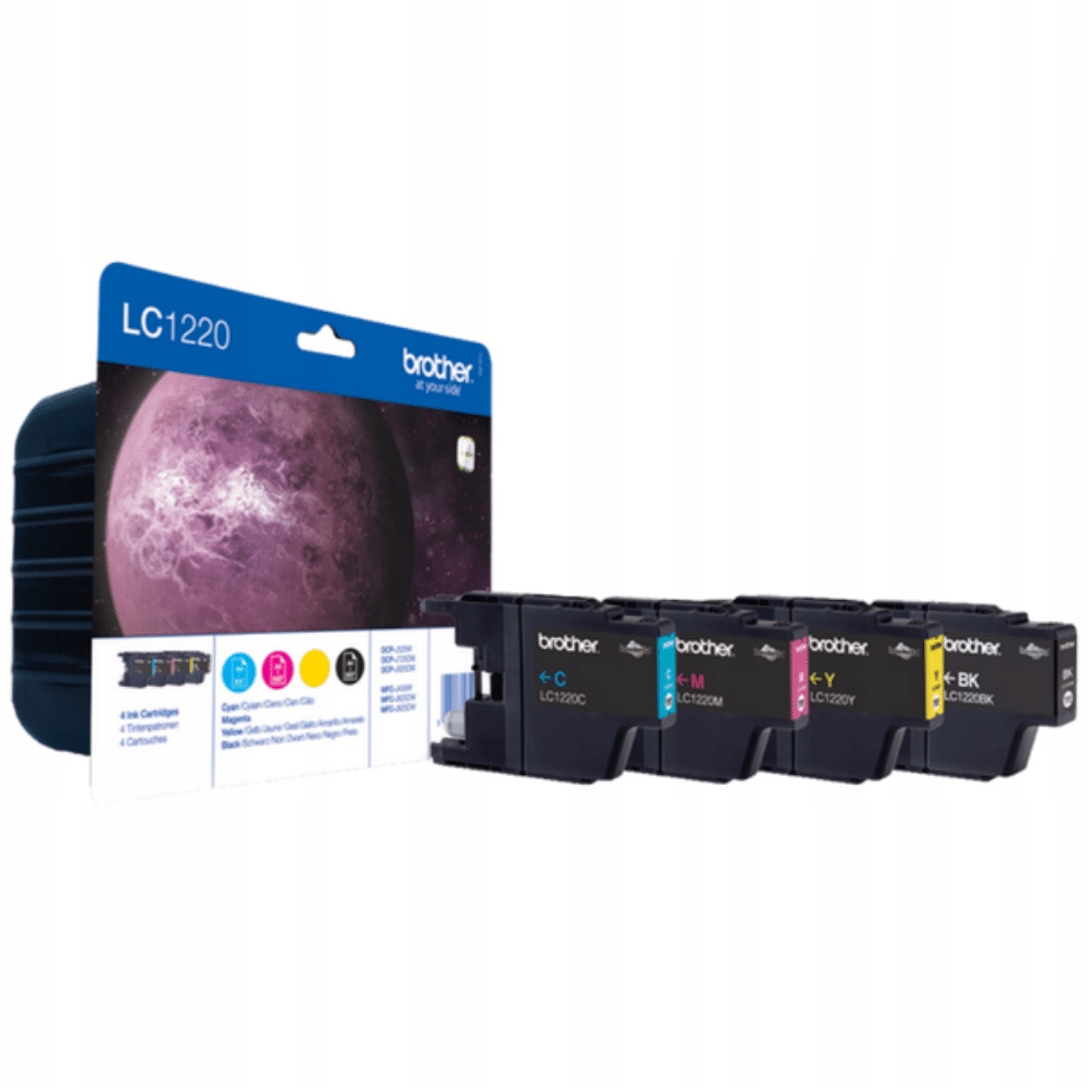 Inkoustová náplň Brother LC-1220, 4x300 stran originální, Cmyk
