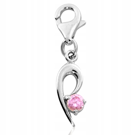 

Zawieszka Do Bransoletki Charms Srebro 925 Róż