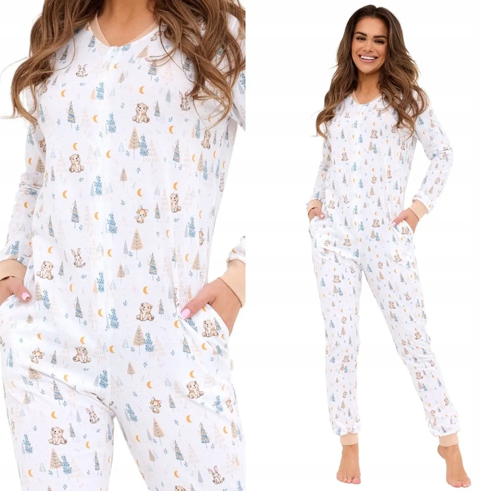 Pyžamo Dámská kombinéza Cornette 786 fox 2 L 40 Ecru