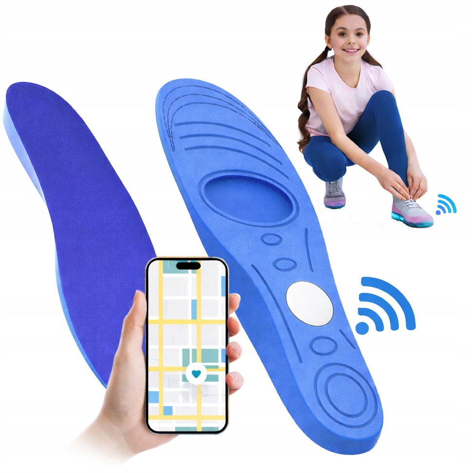 WKŁADKI DO BUTÓW Z ETUI NA AIRTAG LOKALIZATOR GPS TRACKER DZIECKA 25-27