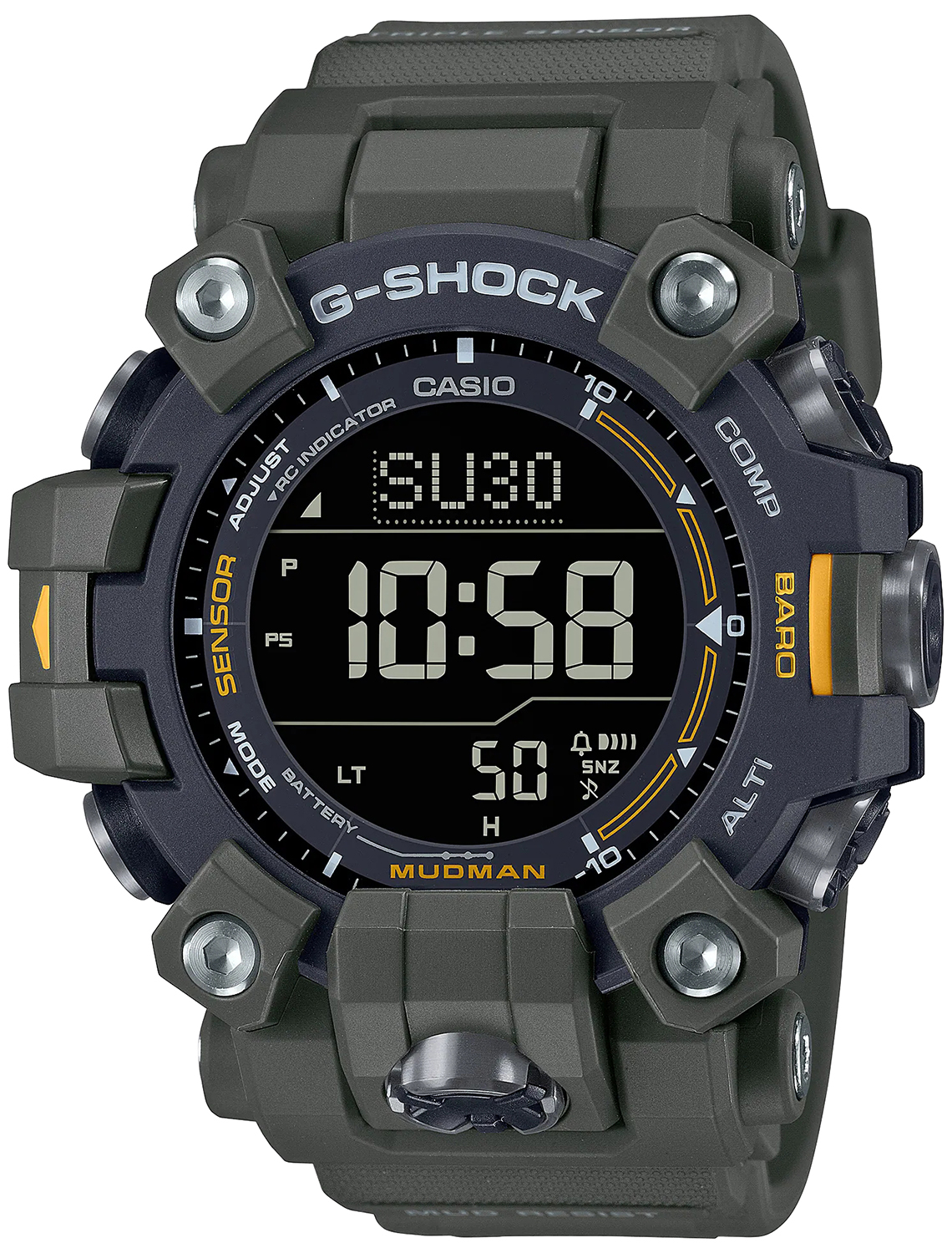 Casio G-Shock GW-9500 zelený kompas teploměr barometr výškoměr