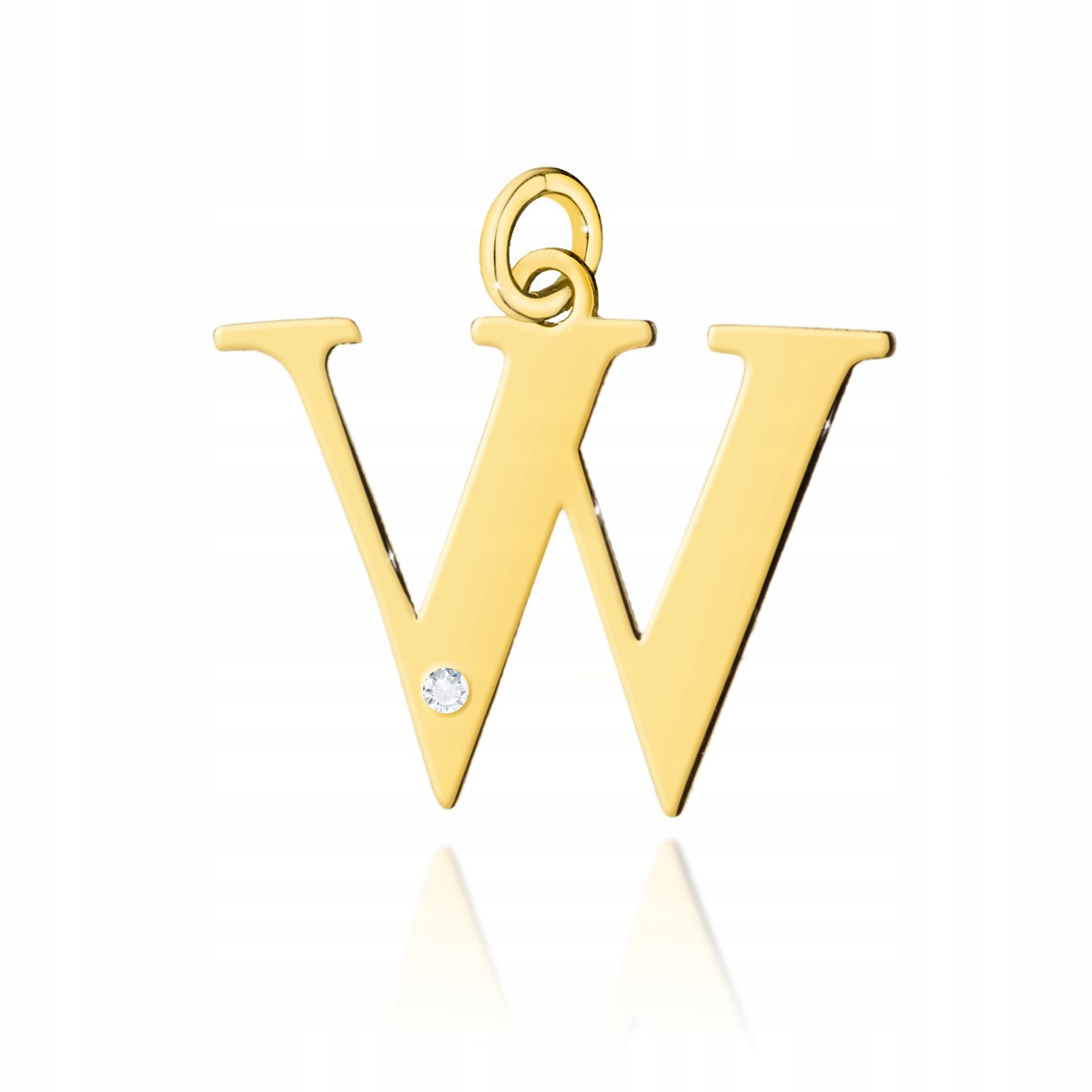 

Zawieszka wisior litera W z brylantem diamentem