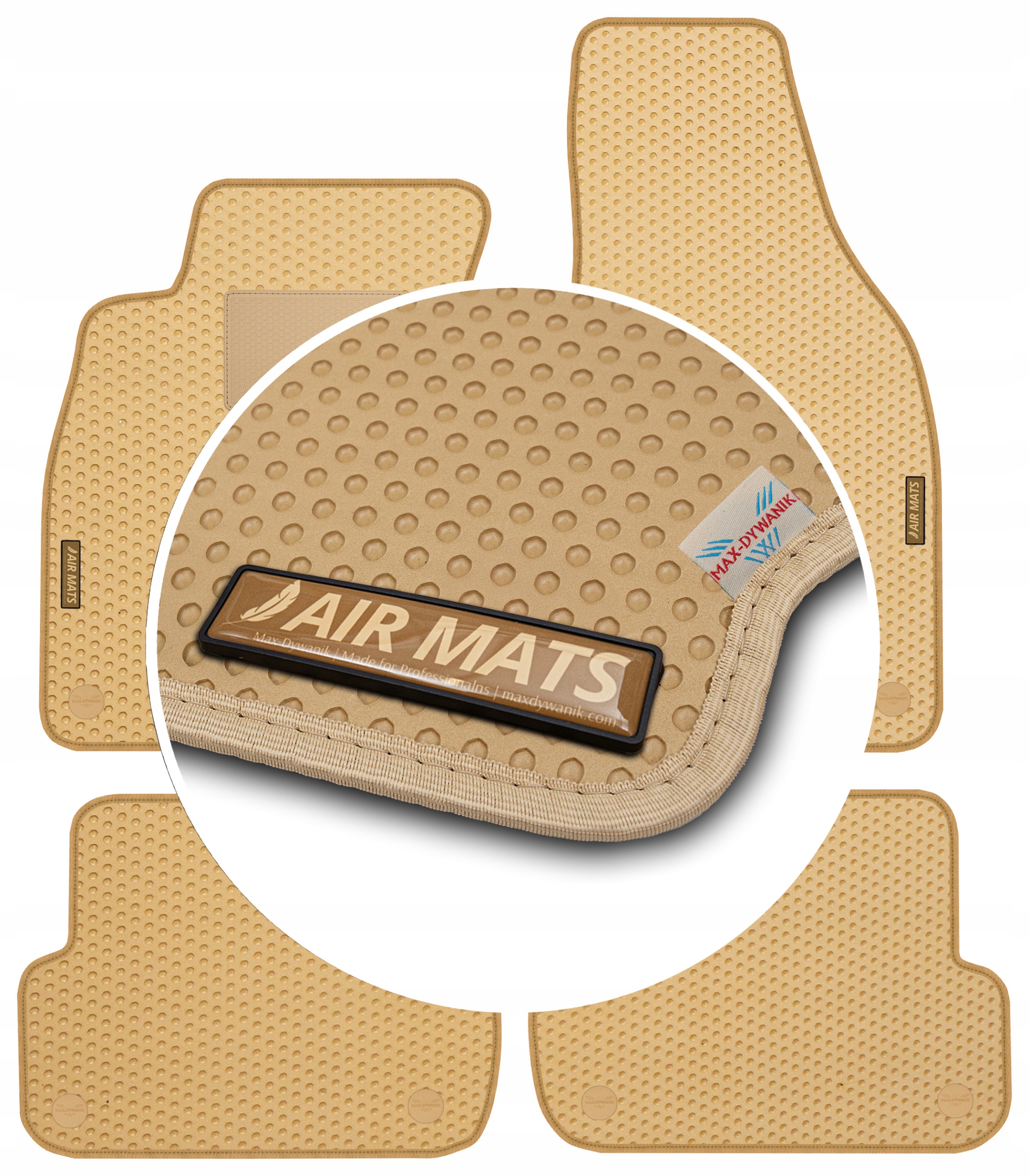 Seat Exeo 2008-2013 Béžové gumové koberce Eva Air Mats