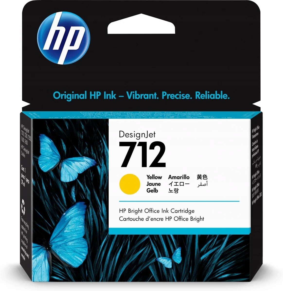Hp Žlutá inkoustová náplň 712 DesignJet 29 ml