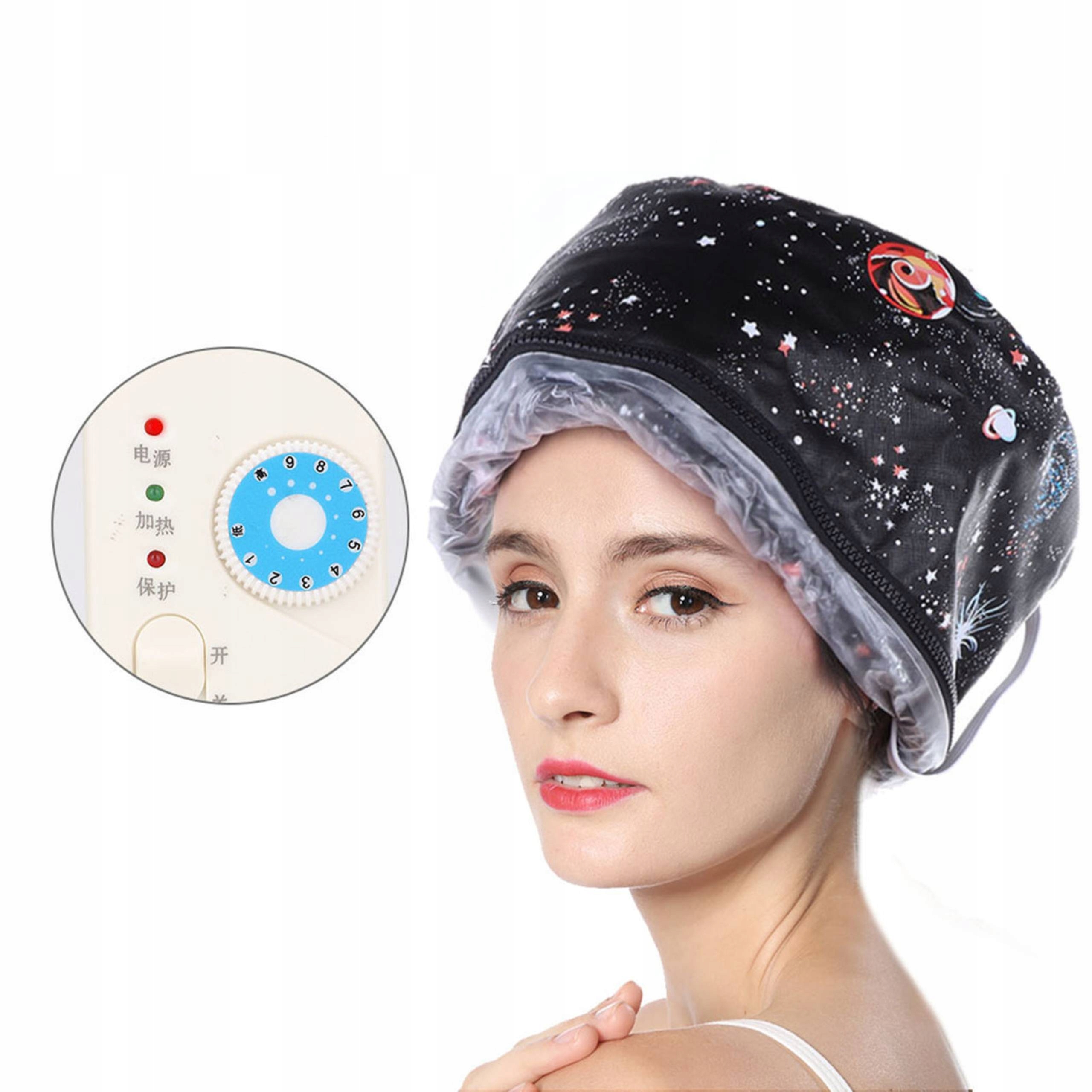 Elektrická Tepelná Vyhřívací Čepice Na Vlasy Sauna Spa 220V