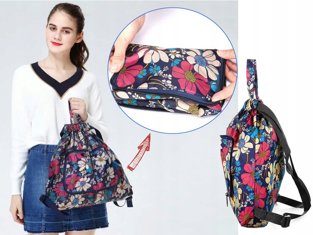 PLECAK TORBA SKŁADANA WOREK MŁODZIEŻOWY ETUI Kod producenta 01912