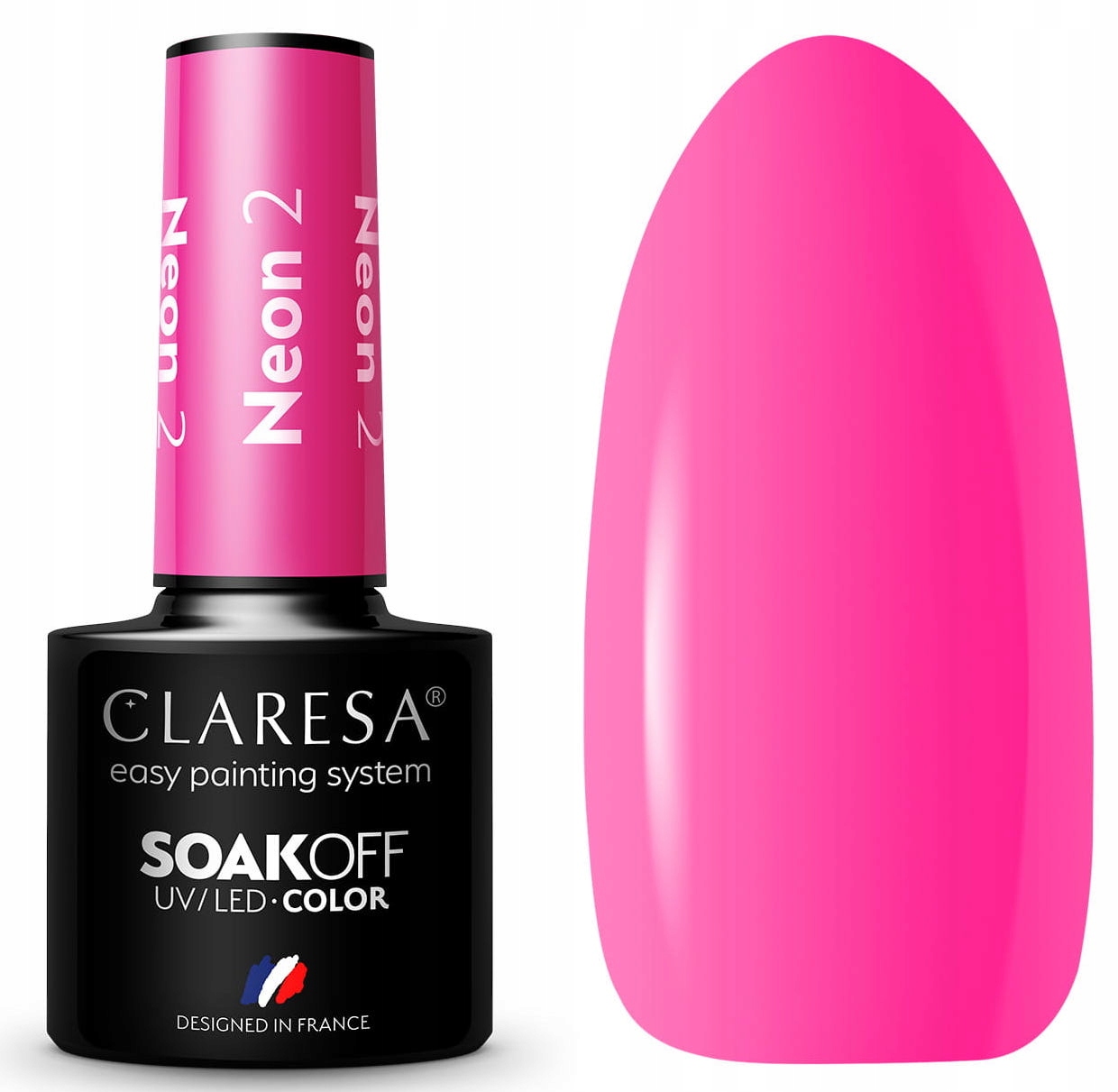 

Claresa Lakier Hybrydowy Neon 2 Różowy