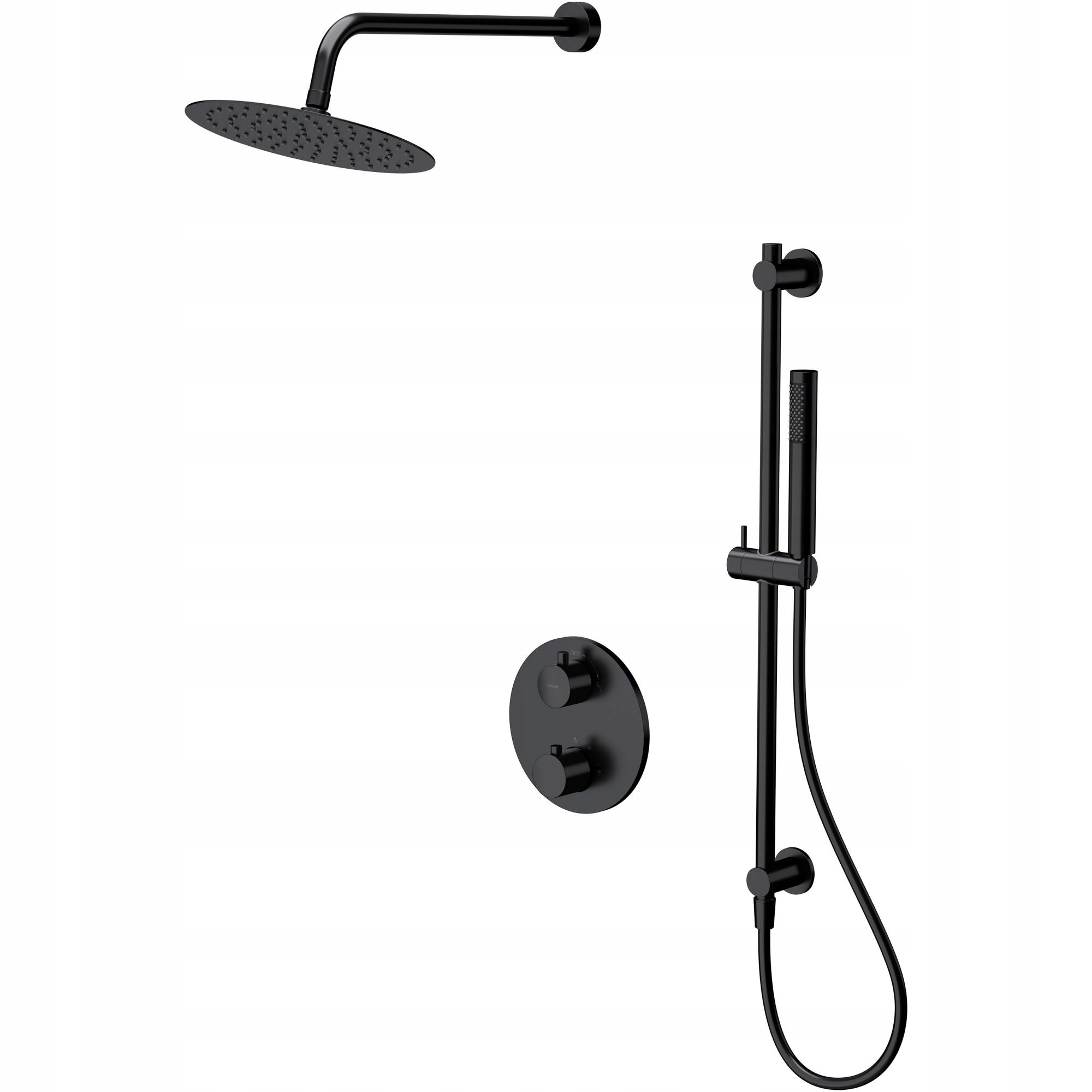 Sprchový set pod omítkuTERMOSTAT Cersanit Zen Černá Komplet S952-033