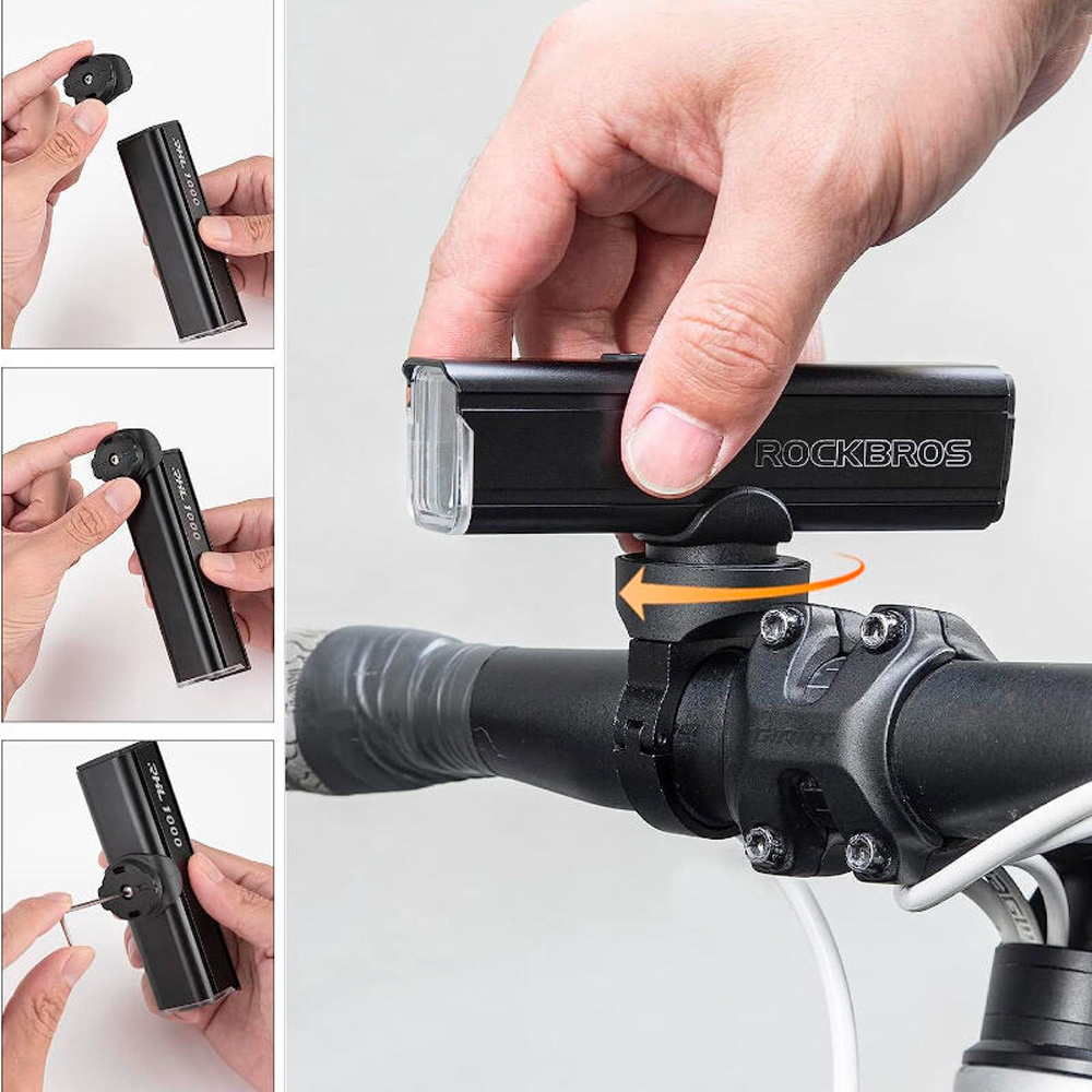 ROCKBROS LAMPKA ROWEROWA PRZEDNIA MOCNA BATERIA Z KABLEM USB C / USB A Kod producenta BAIWAN666