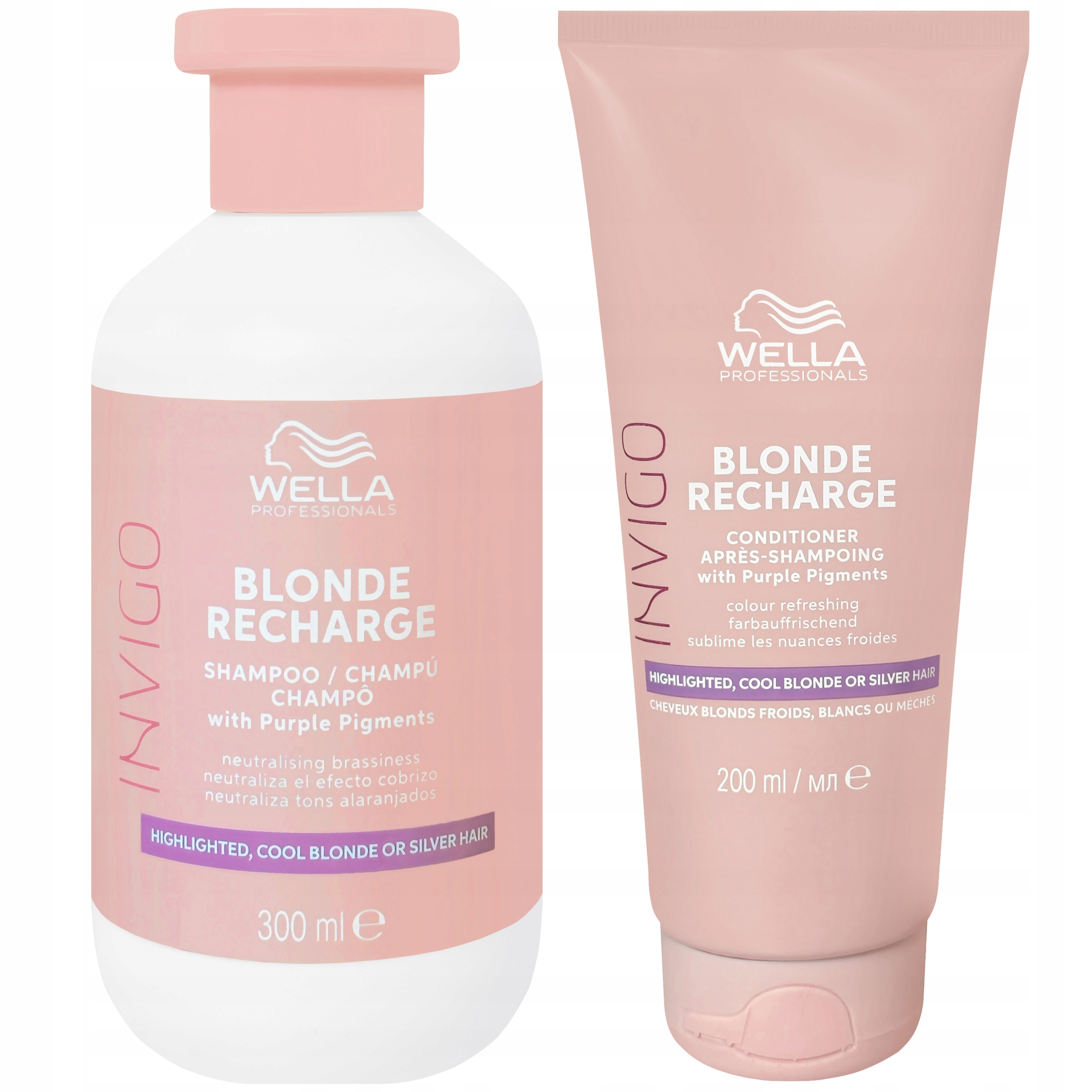 Zestaw do włosów blond Wella Invigo Blonde Odżywka 200ml & Szampon 300ml