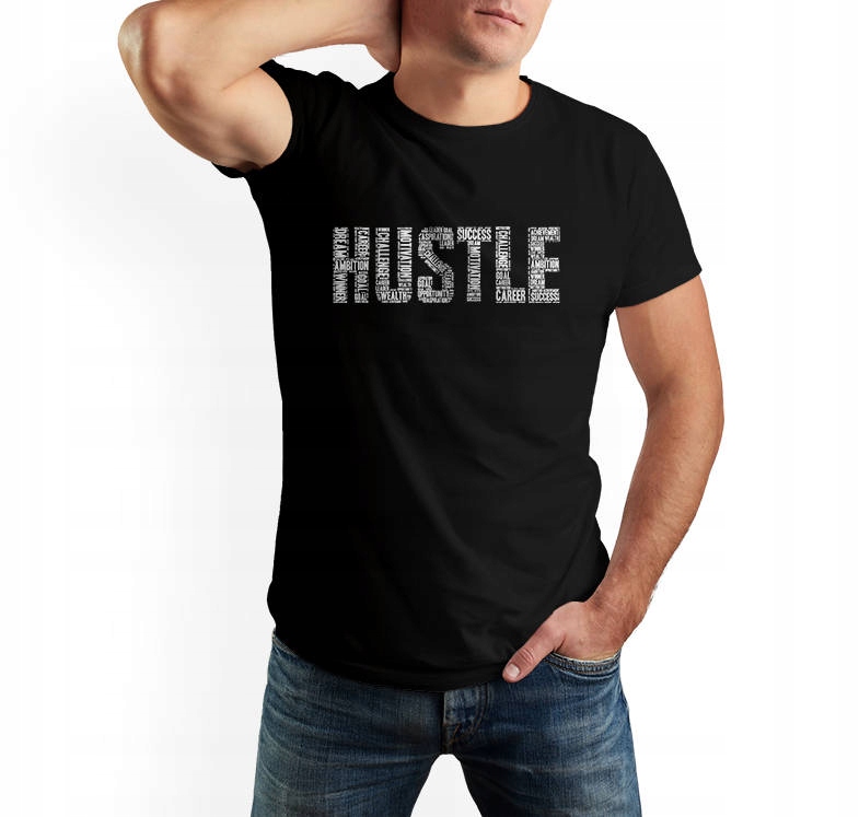

Koszulka męska Hustle t-shirt, czarny Xs