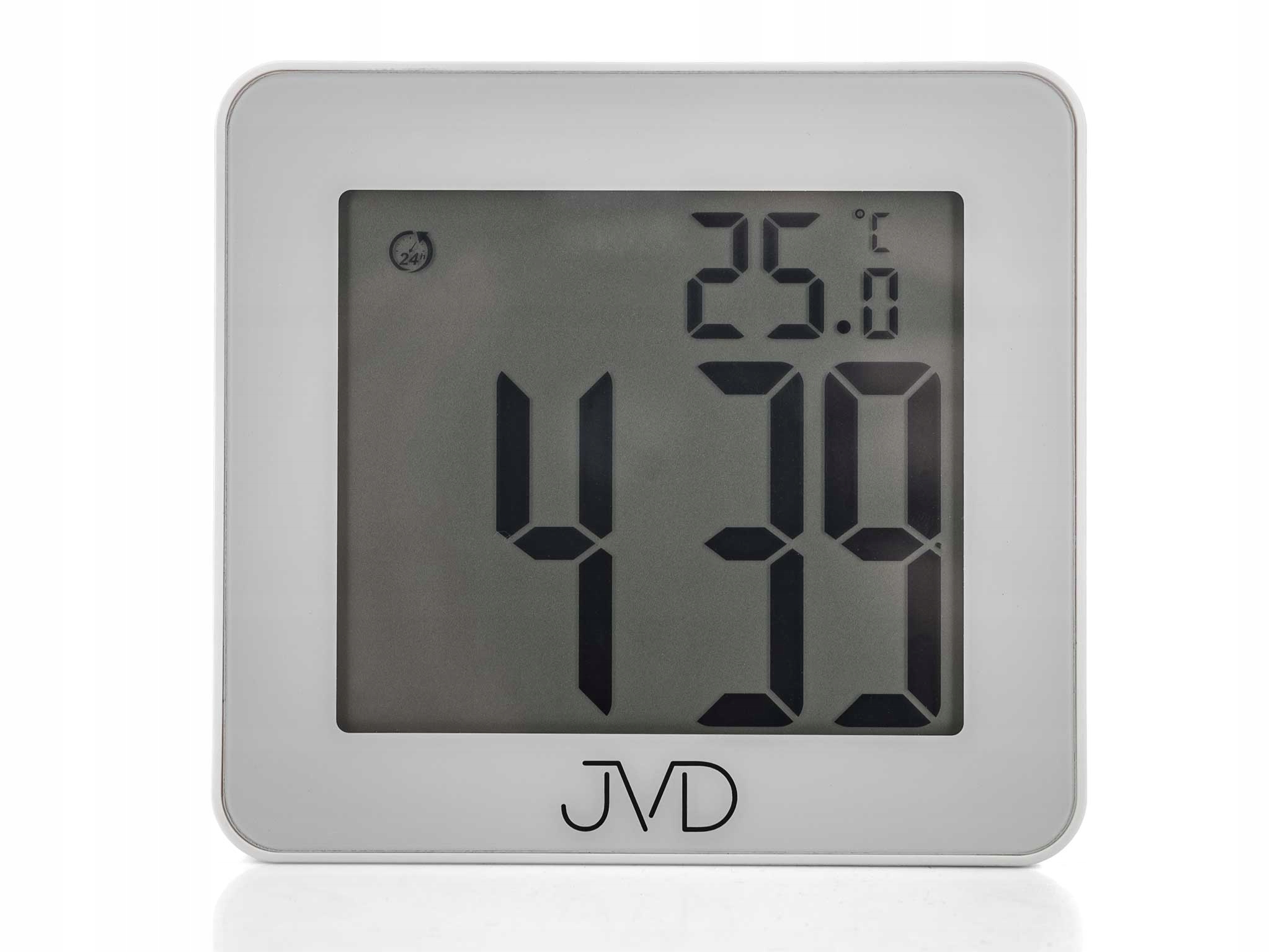 Budík Jvd SH8209 Bílý Alarm Teploměr Časovač Stopky