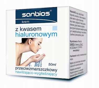 

Krem z kwasem hialuronowym nawilżający Sanbios