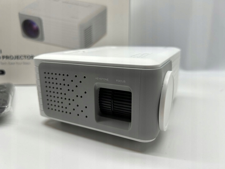 Mini projektor ze statywem AKIYO O1 Full HD 1080p Kolor biały