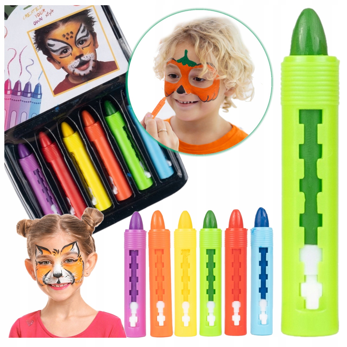 

Kredki Do Malowania Twarzy zmywalne wodą Wykręcane