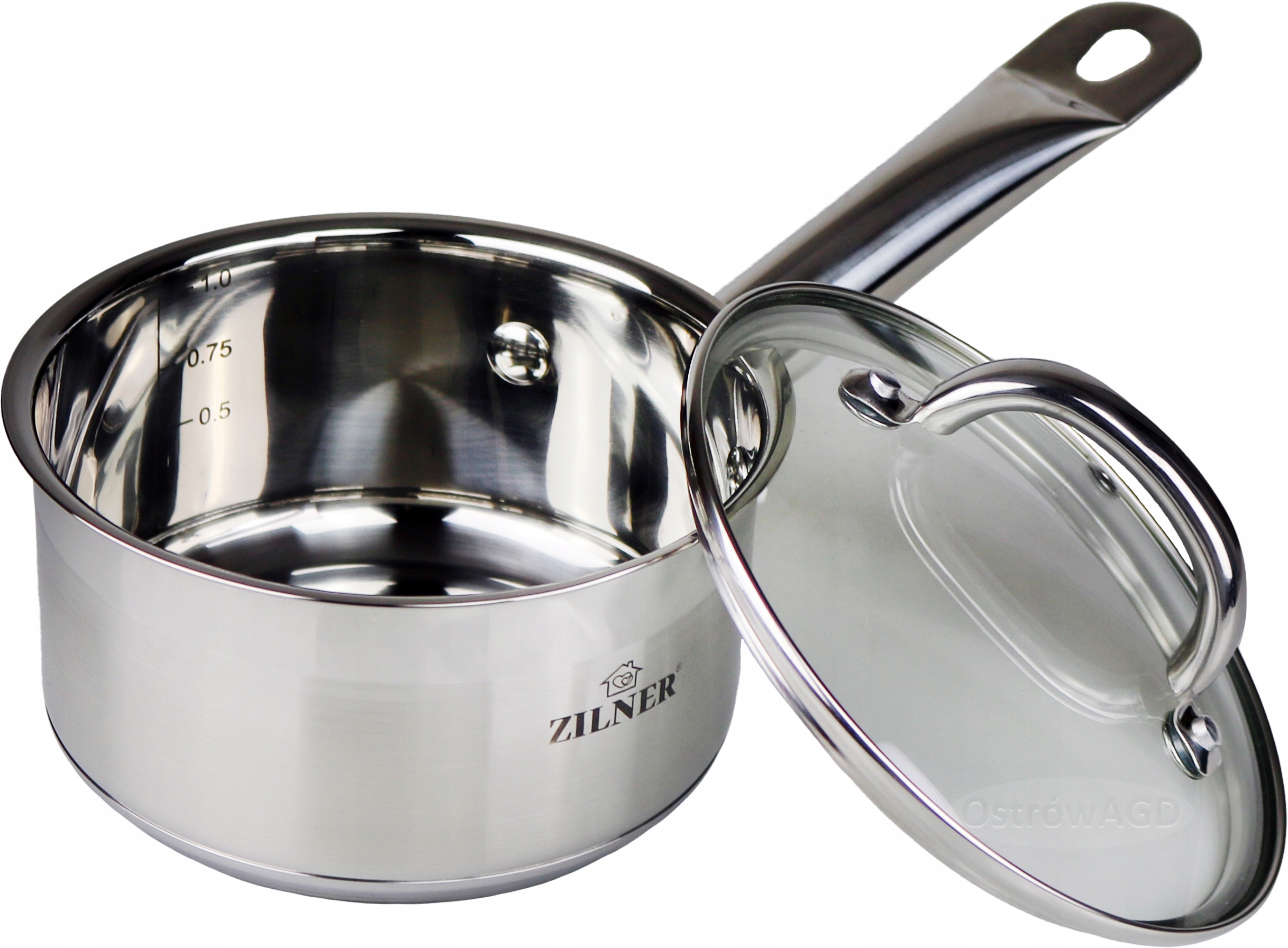 

Solidny Rondel Z Pokrywką 1.1L Srebrny 14cm Zilner