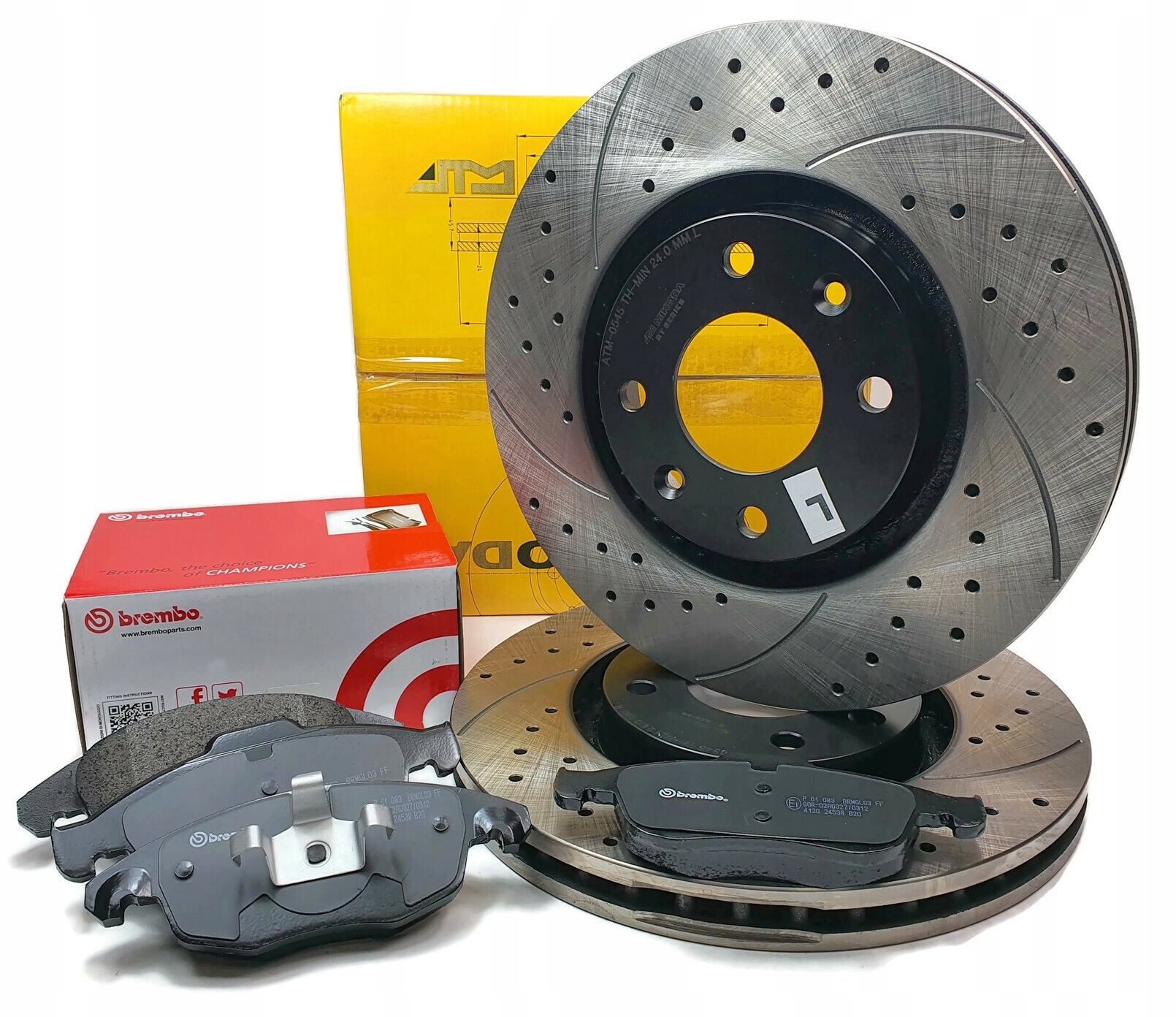 0545s - ДИСКИ КОЛОДКИ ПЕРЕДНІ PEUGEOT 2008 ПОПЕРЕДНЬО ПРОСВЕРДЛЕНІ