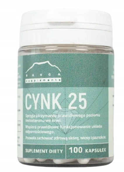 

Cynk 100 kapsułek x 125mg Nanga Pikolinian cynku