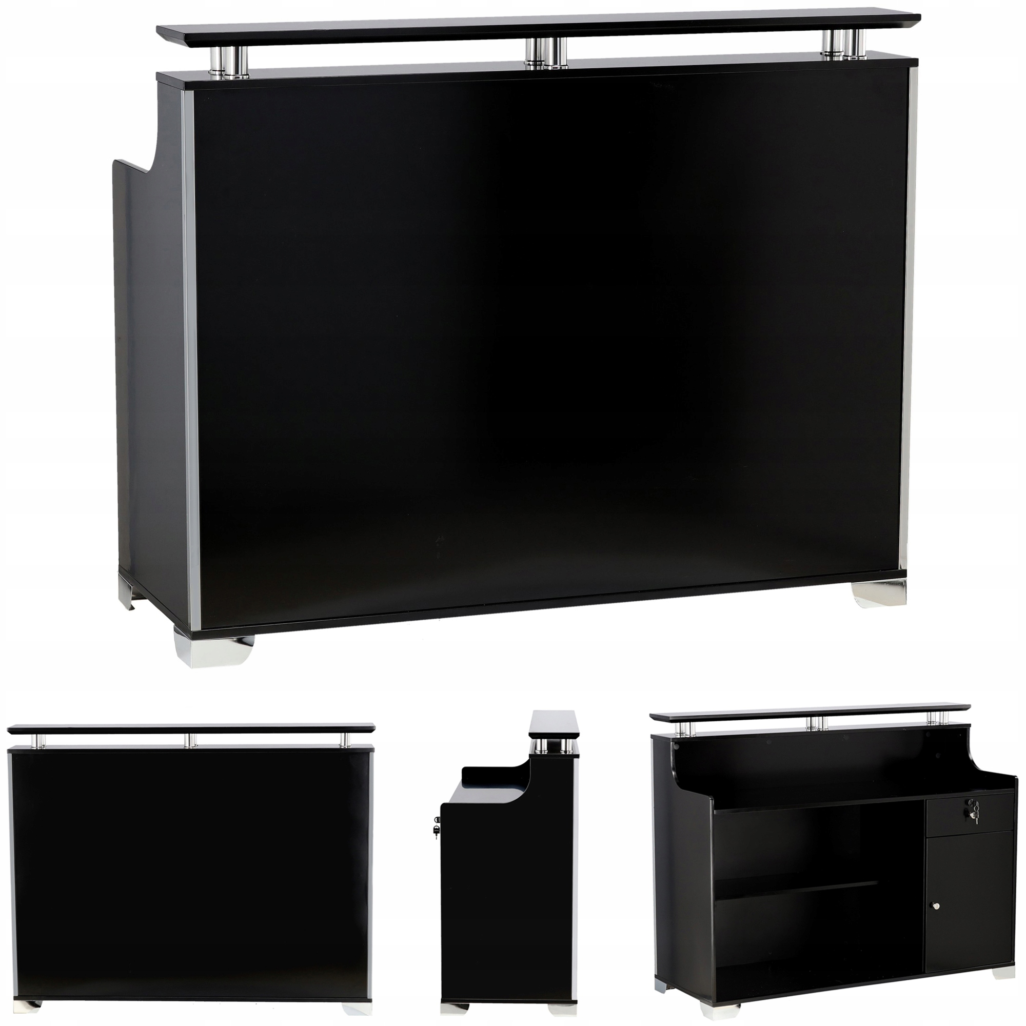 Kadeřnická recepce lakovaná Max 130 cm kosmetická do Spa salonu