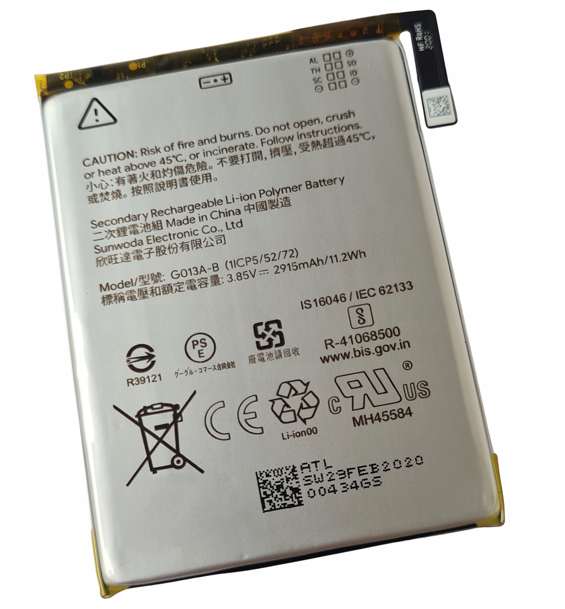 Org Nowa oryginalna bateria akumulator do Google Pixel 3 (G013A)