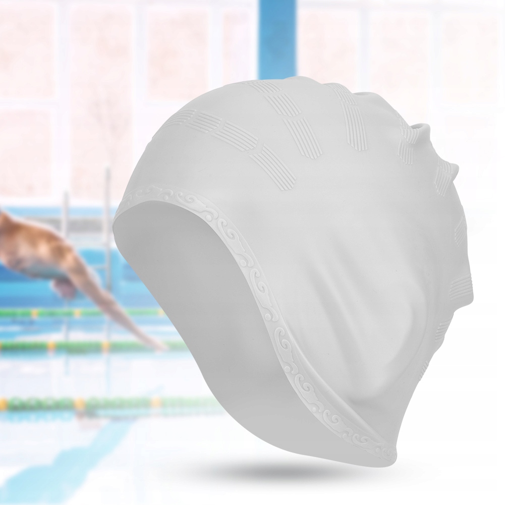 1PC Sport Swim Silikon Hat Elastery dugie wosy Czapka 0W