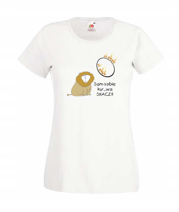 

M Koszulka Damska Lew Sam Sobie Skacz Śmieszne