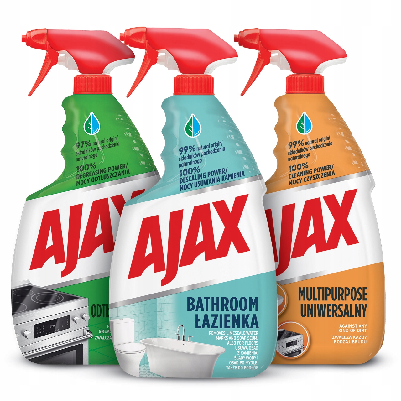 

Ajax zestaw do czyszczenia domu spray 3x750 ml