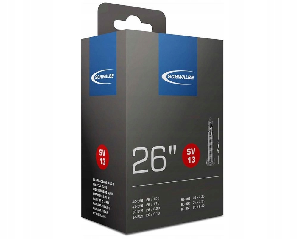

Dętka Schwalbe 26x1.50-2.50 | 40/62-559 Sv 40mm