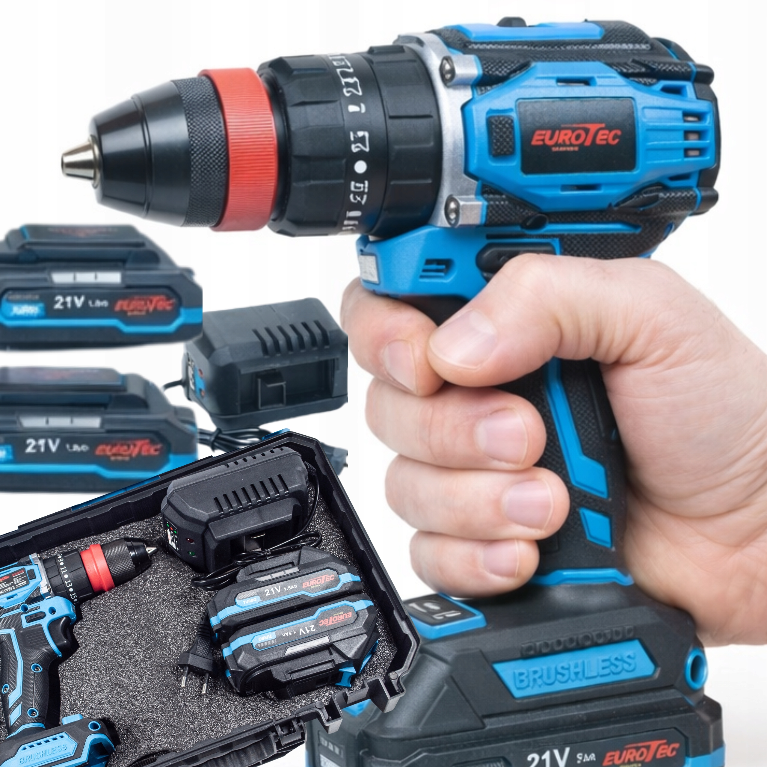 Aku Vrtačka 2x Aku 2 Rychlostní Stupně Kufr