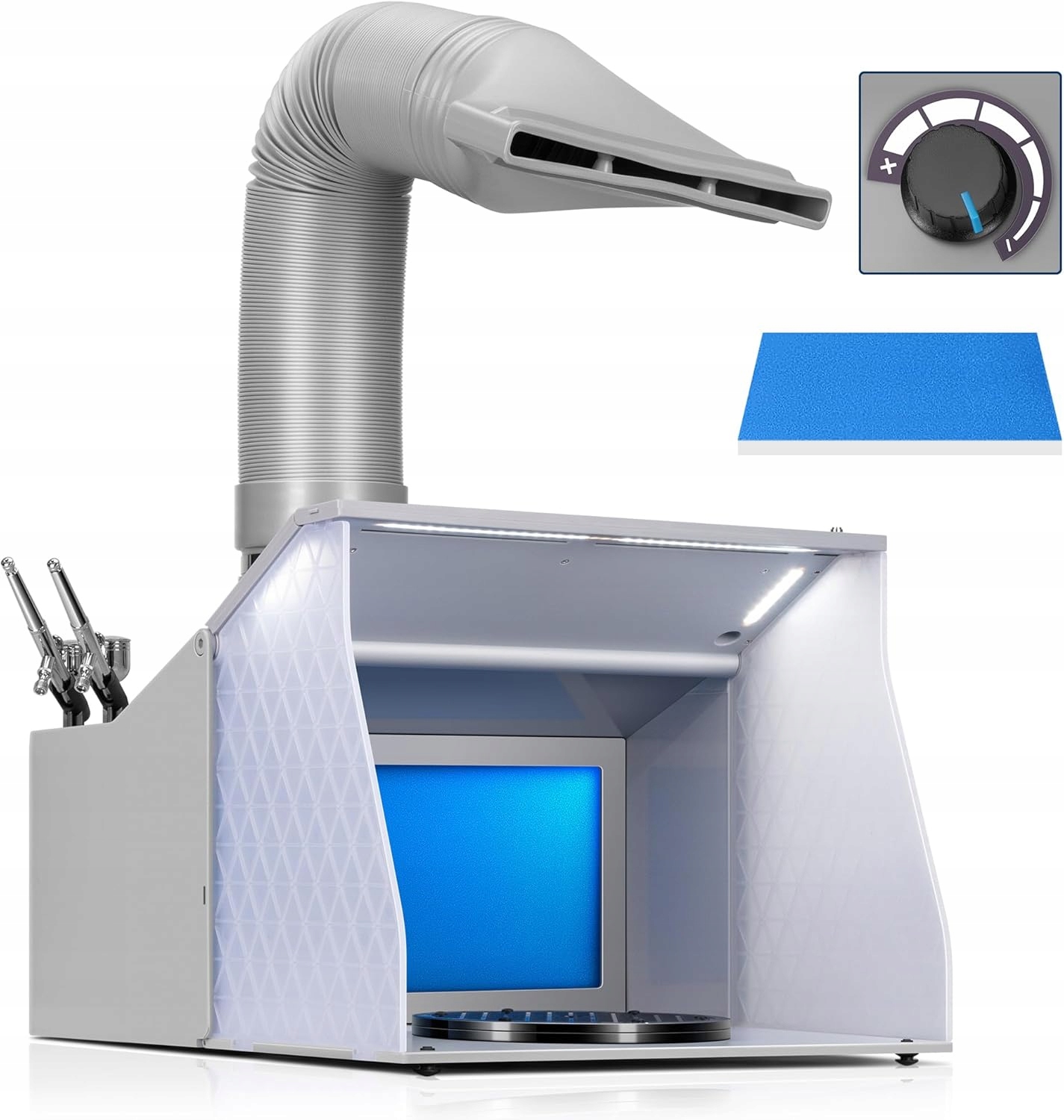 Vivohome lakovací kabina pro Led airbrush CRI95 modelářský ventilátor