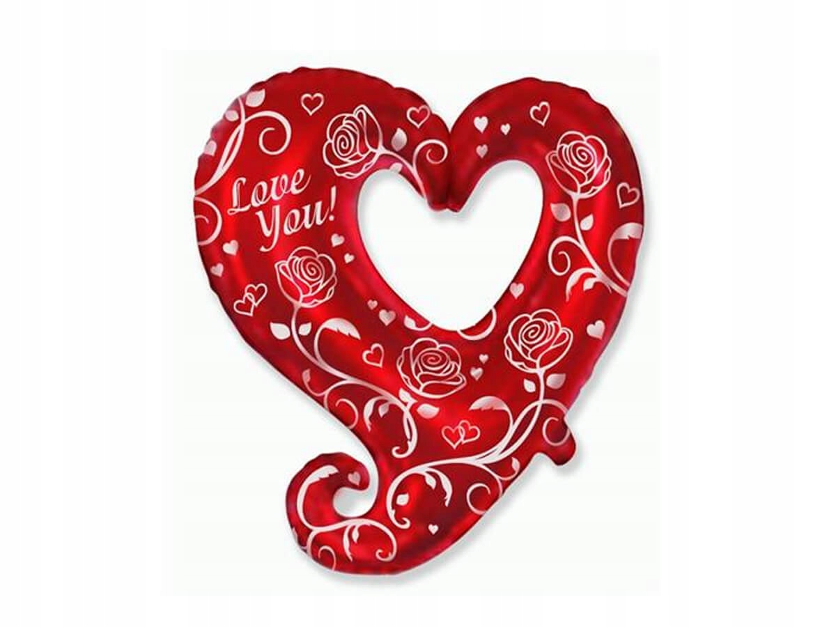 

Balon foliowy Serce z wycięciem I love you 60 cm