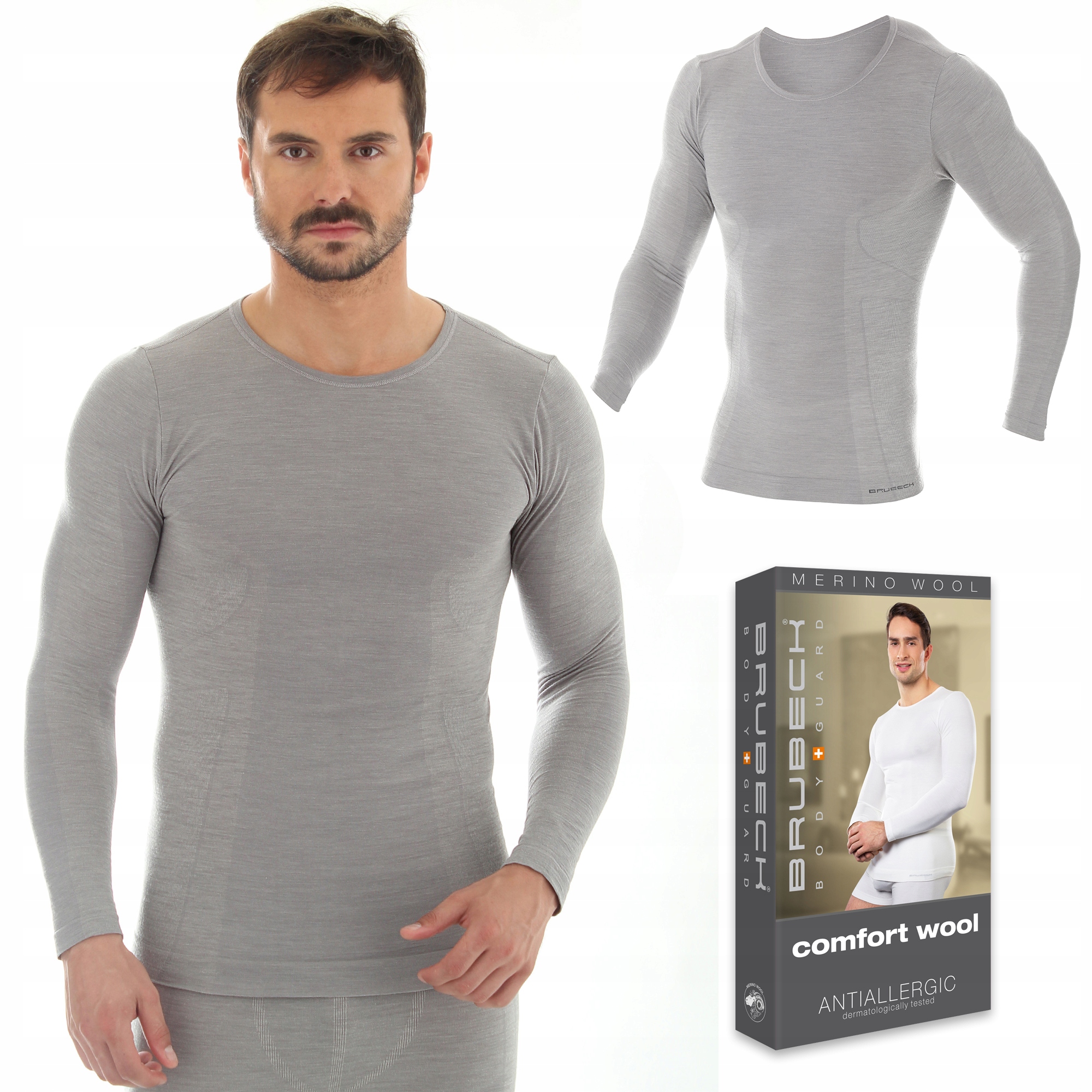 

Koszulka męska Wełniana termo Brubeck LS11600 - L