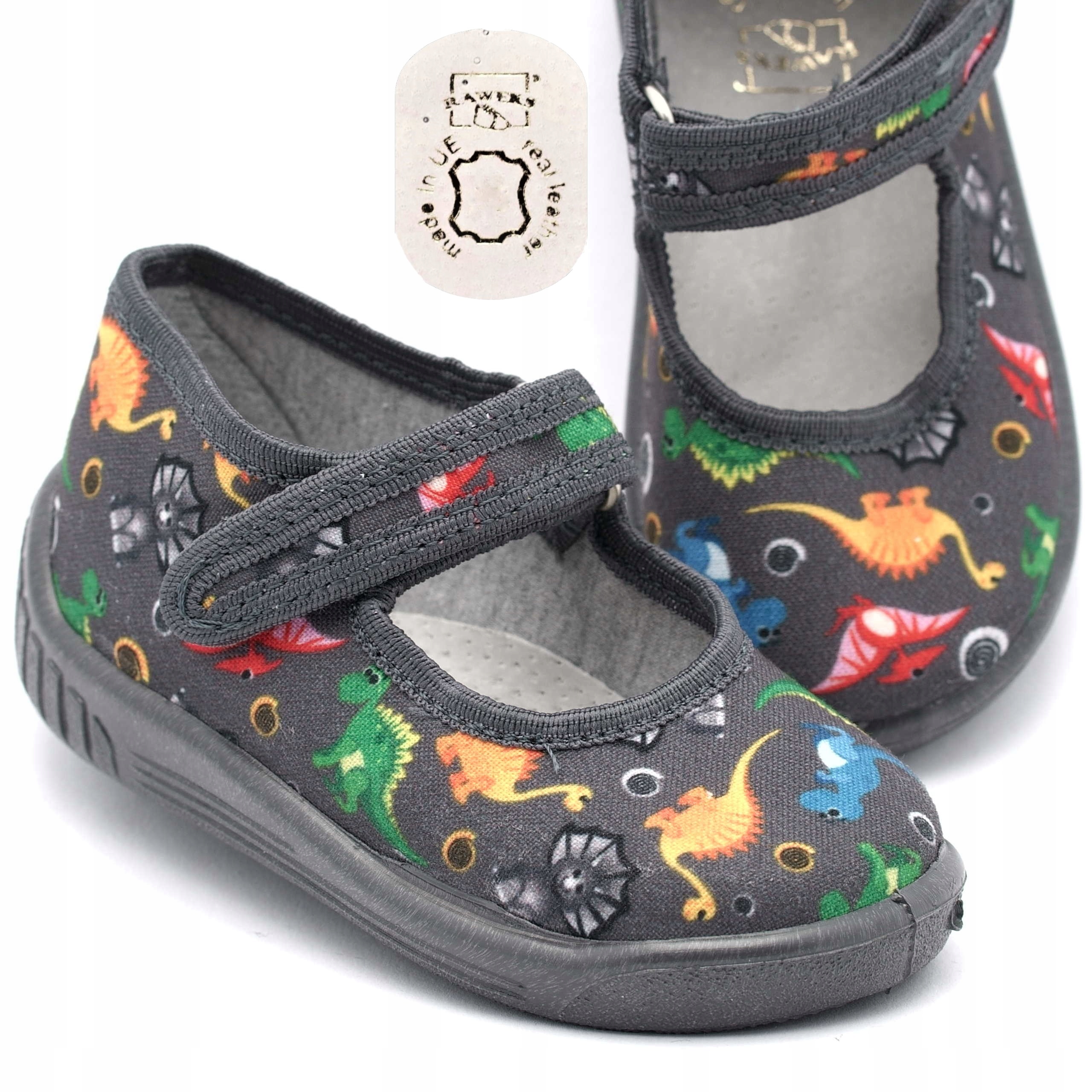 

Raweks Kapcie Papcie Dinozaury Wkładka Skóra 25