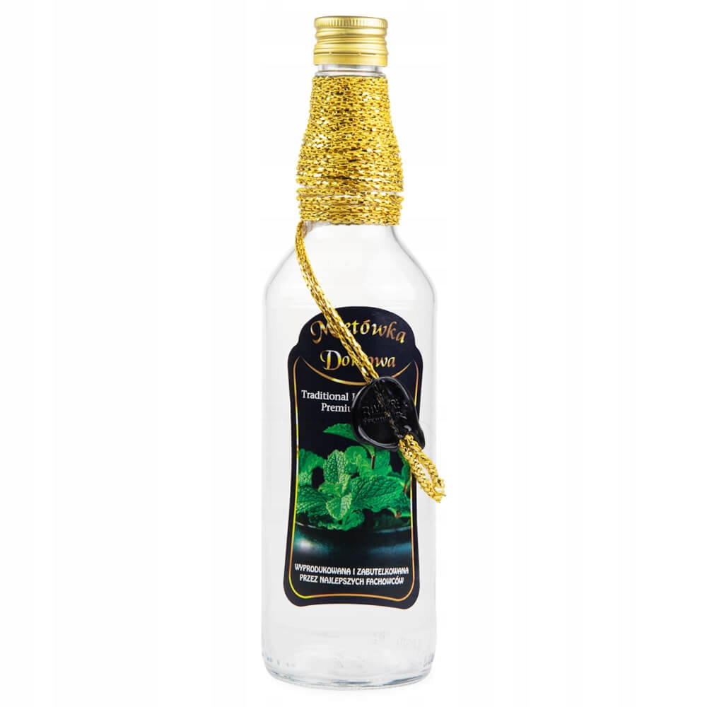 

Butelka zdobiona monopol 500ml Domowa Miętówka
