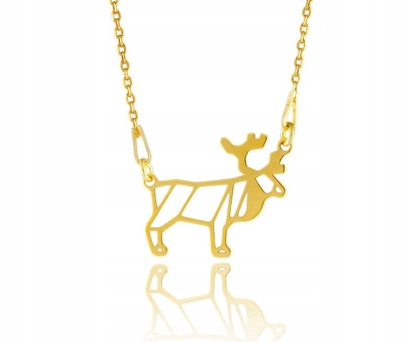 

Naszyjnik Origami Renifer Celebrytka srebro 925