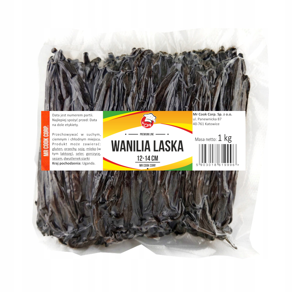 Wanilia Laski 1KG 12-14cm Laska Wanilii Jakość
