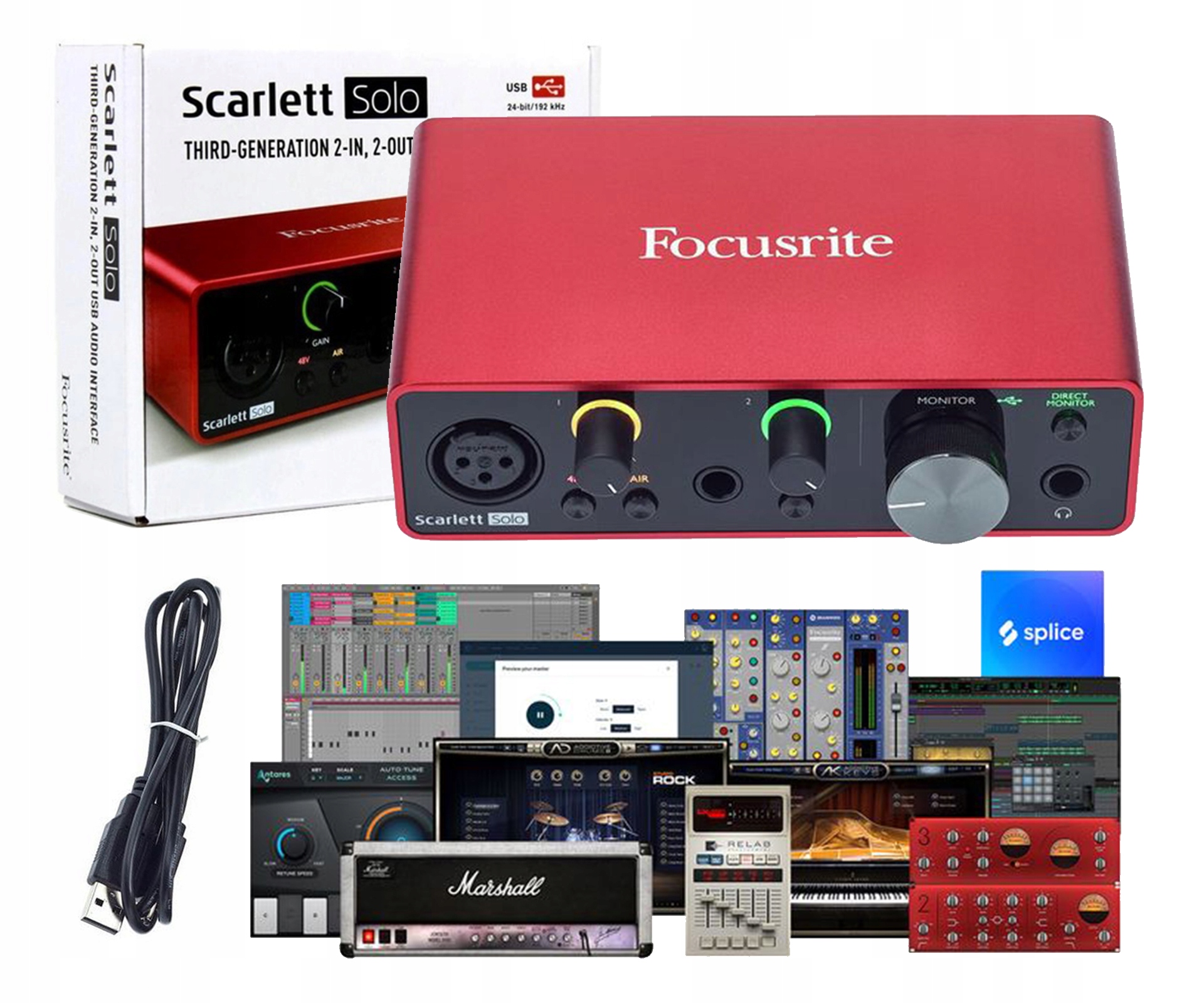Interfejs 2-kanałowy Audio Usb 2.0 Focusrite Scarlett Solo 3rd Gen