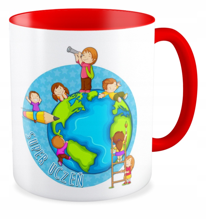 

Kubek czerwony prezent Uczeń Zakończenie Roku