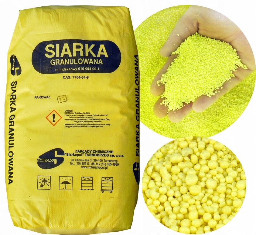 

Siarka Granulowana 25kg odkażanie zakwaszanie 99%