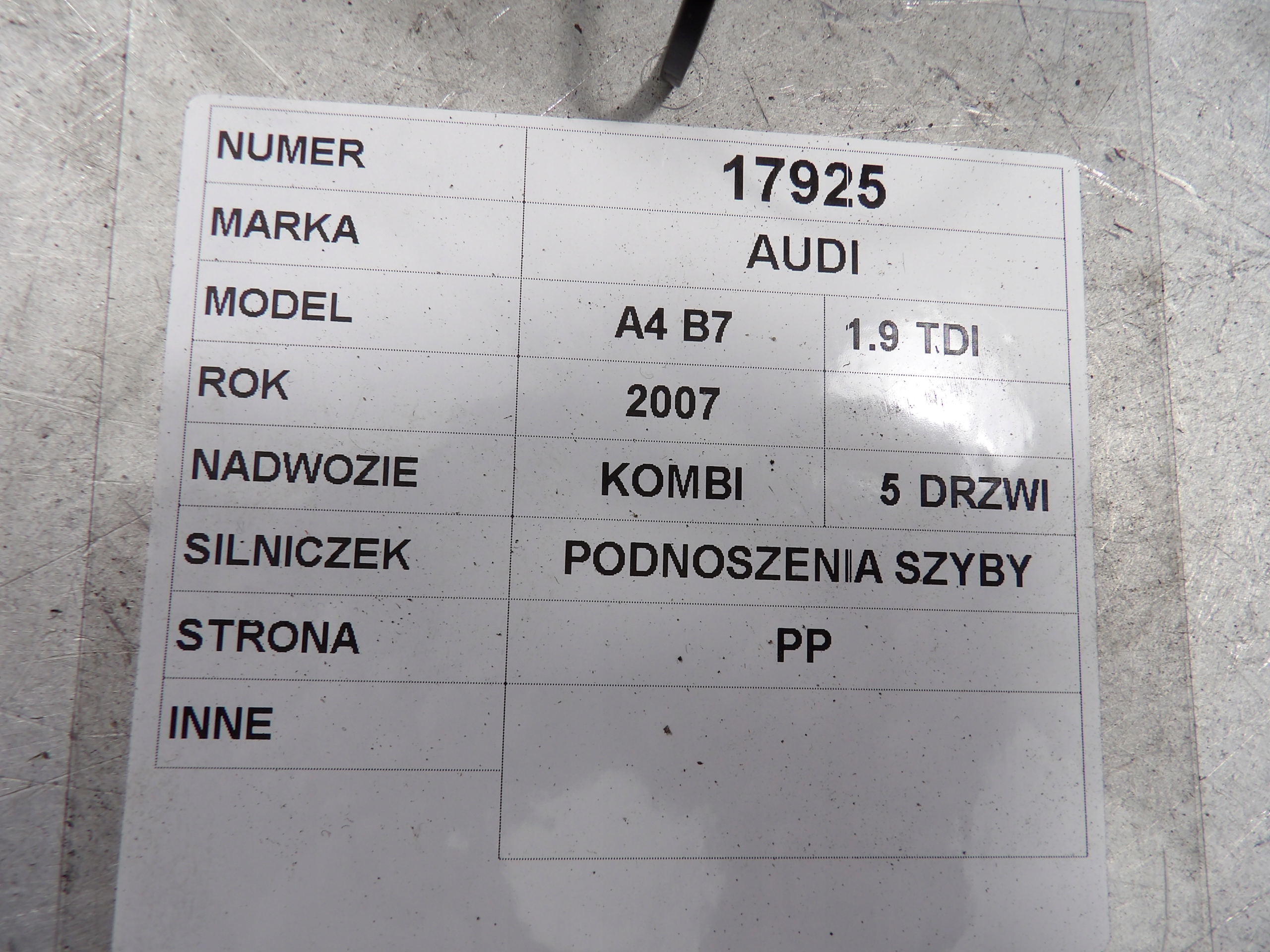 Audi A4 B7 mini motor windows front right 8E1959802H 105841-204