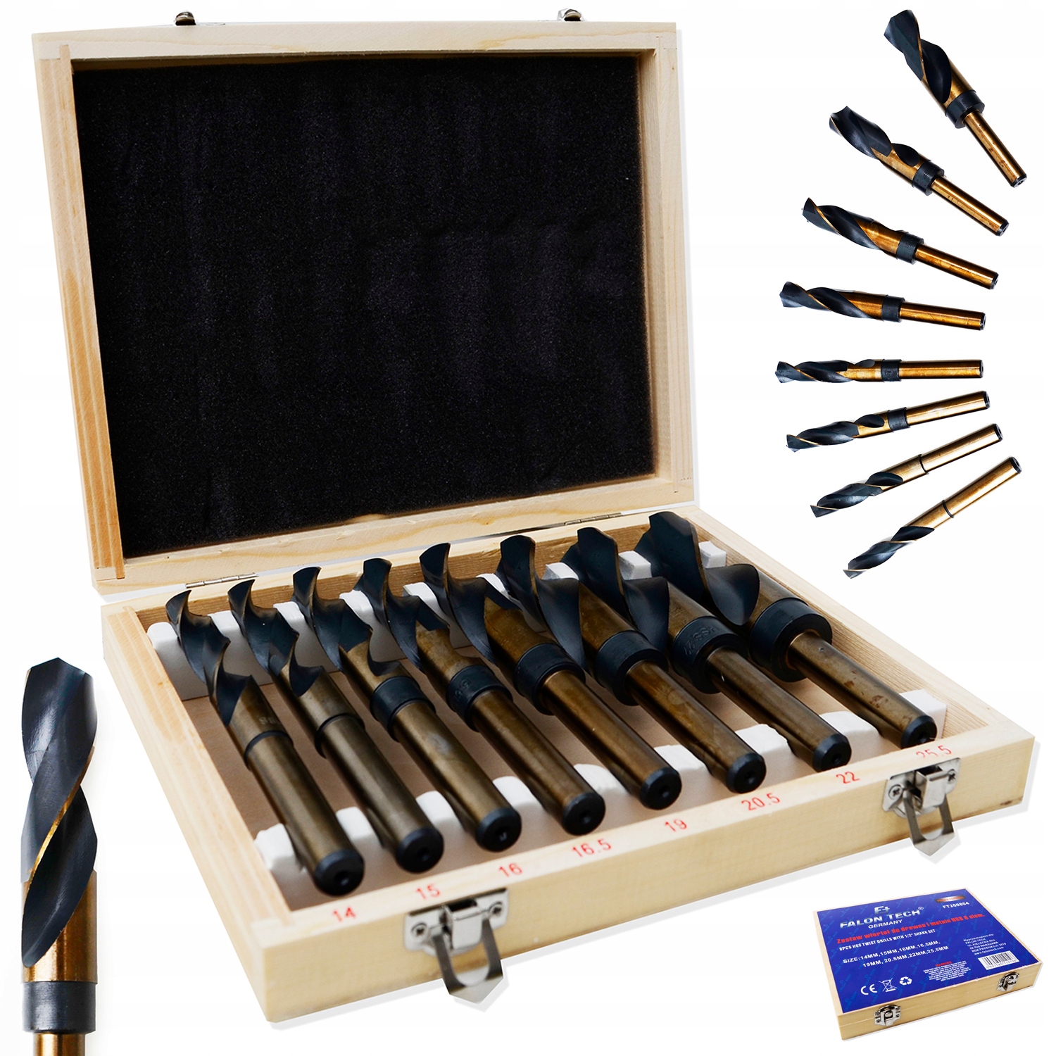 СВЕРЛО NWKa KOBALTOWE HSS ДЛЯ МЕТАЛЛА ДЕРЕВА 8EL.