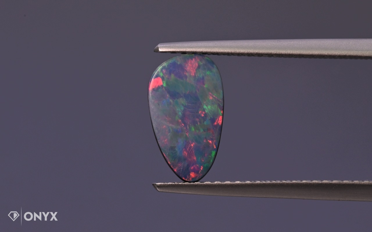 Australský opál, nepravidelný dublet, 11x6,5 mm