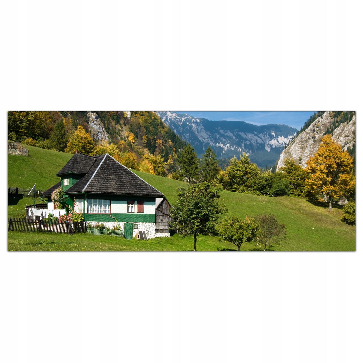 

Obraz Szklany Foto-obraz Jesień Góry Wioska 125x50