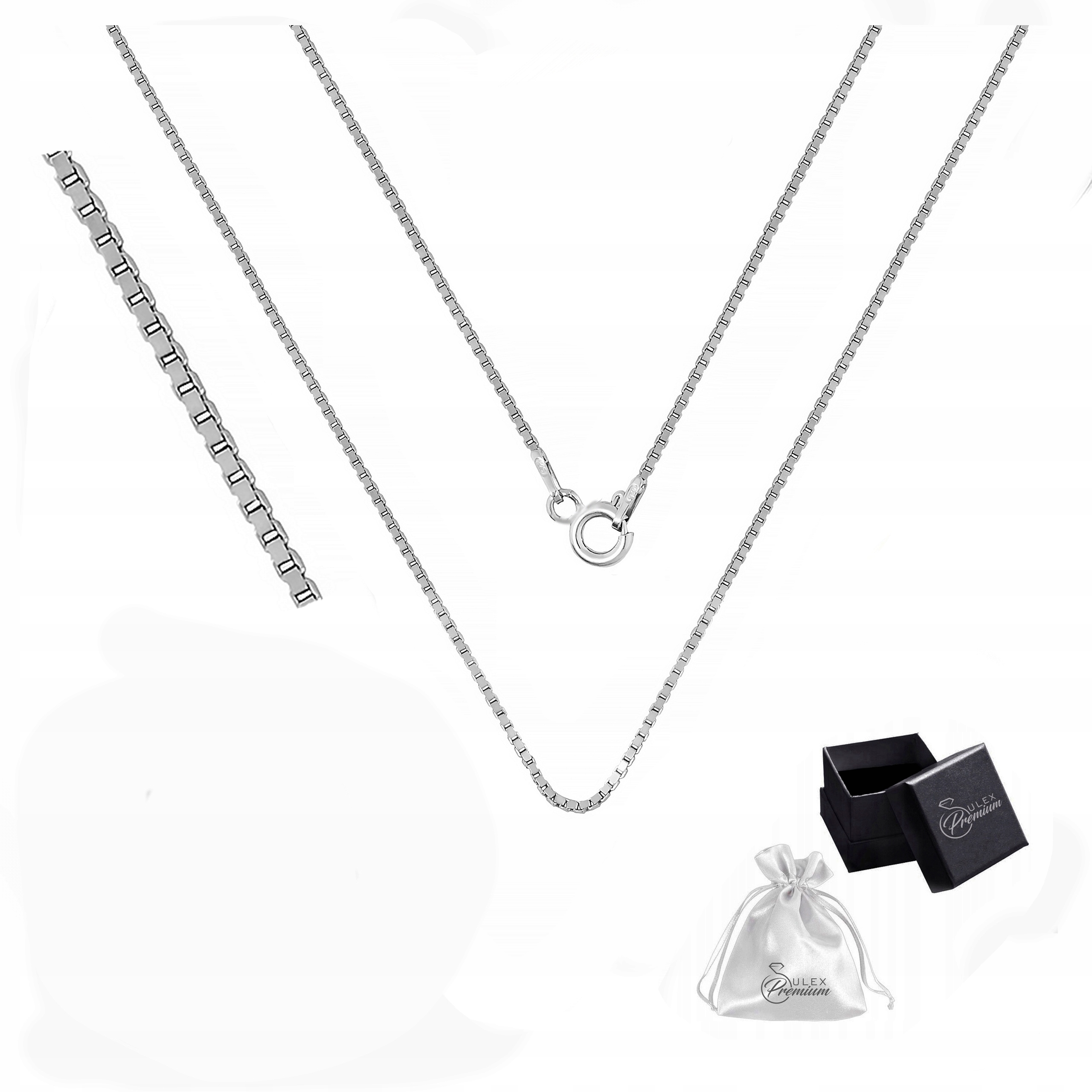 Řetízek Stříbro 925 Pánský rhodiovaný splétaný Benátská kostka 45 cm x 1 mm