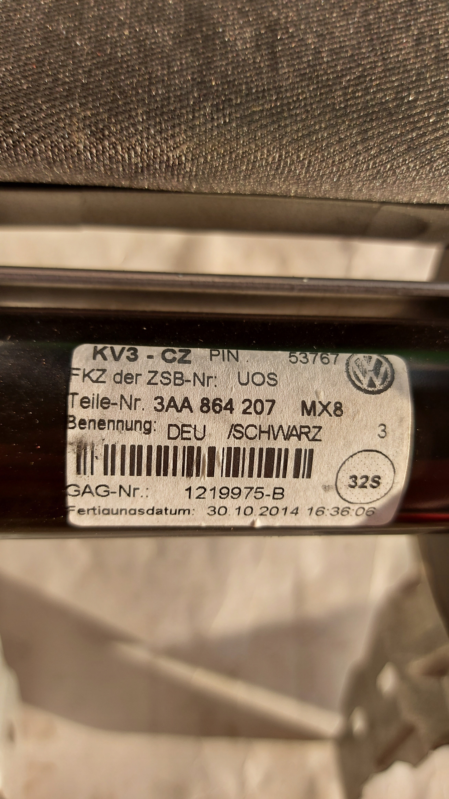 bracciolo media MATERIAL VW PASSAT B7 3C8 CC